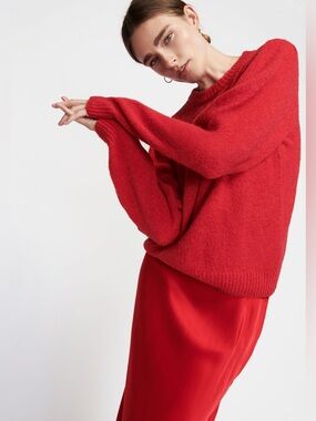 Nation LTD - Busy Oversized 80s Sweater in Heartbeat